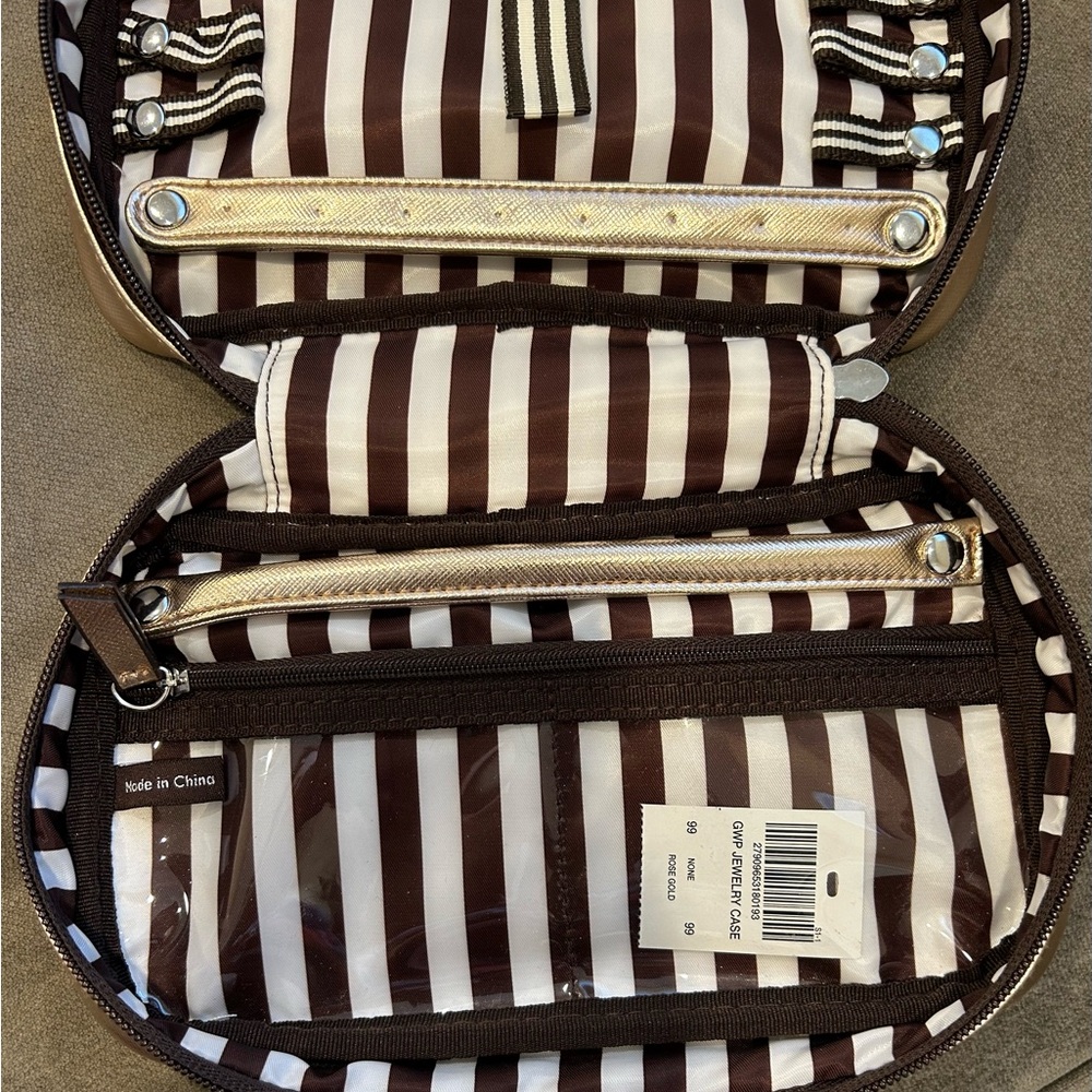 Henri Bendel Rose Metallic Jewelry Case